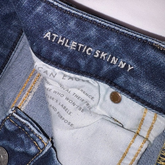 American Eagle Size 31/30 Dark Wash Next Level Airflex Athletic Skinny Jeans - Picture 7 of 9